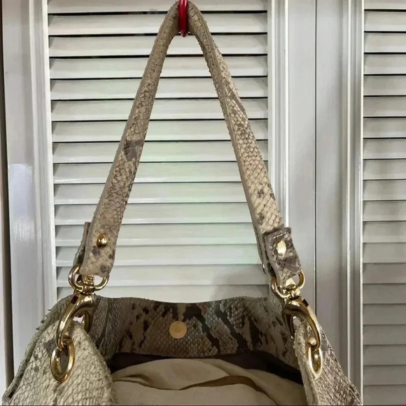 Maurizio Taiuti Genuine Leather Python Shoulder Purse - Picture 8 of 15